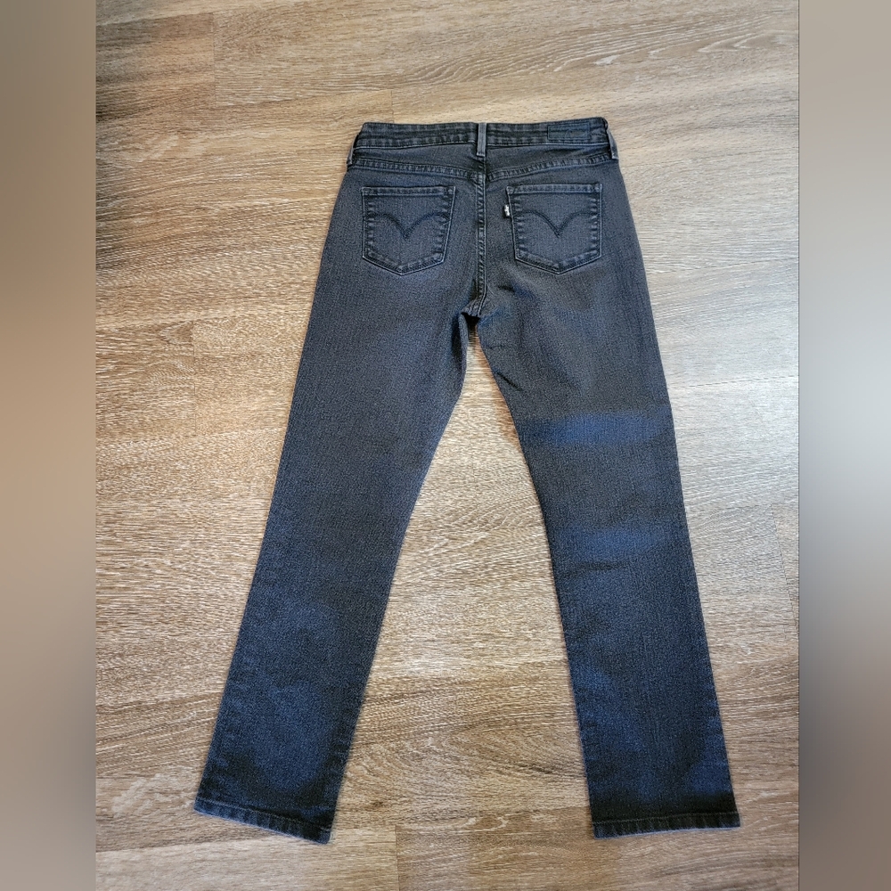 LEVIS Size 0/25 Black  Demi Curve Jeans Modern slim leg clasic rise  good condit - Picture 7 of 11